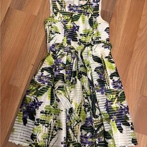 Tommy Hilfiger Floral Midi Dress - Green and Purple